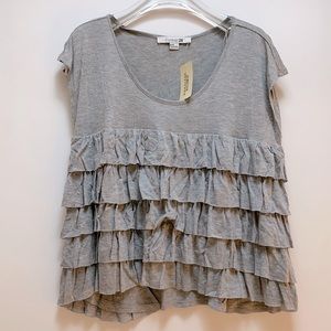Forever 21 ruffled jersey short sleeve top
